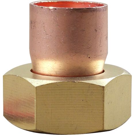Ibp Bänninger – Raccord laiton douille droite écrou prisonnier 3/4" (20/27) – Tube cuivre Ø18mm – A visser et souder – Compatible plomberie et chauffage