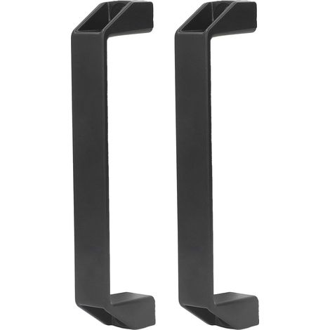 Lot de 2 poignées de porte, entraxe de 180 mm, alliage d'aluminium haute résistance, style moderne, noir.