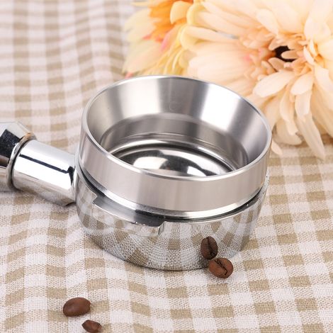58 mm Universal-Magnetdosierring aus silberner Aluminiumlegierung für Kaffeemaschinen (1/5)