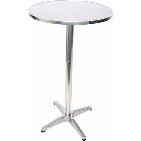 Table de bar en aluminium table de bistro sur pied en aluminium réglable en hauteur 70/110 cm diamètre 60 cm 040008508 (1/5)
