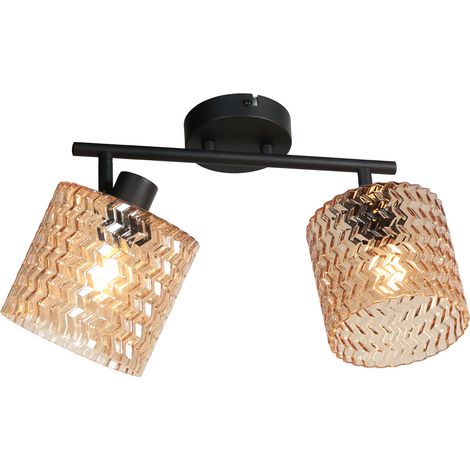 Mexlite - spot - Ocre - bernstein schwarz - glas metall -