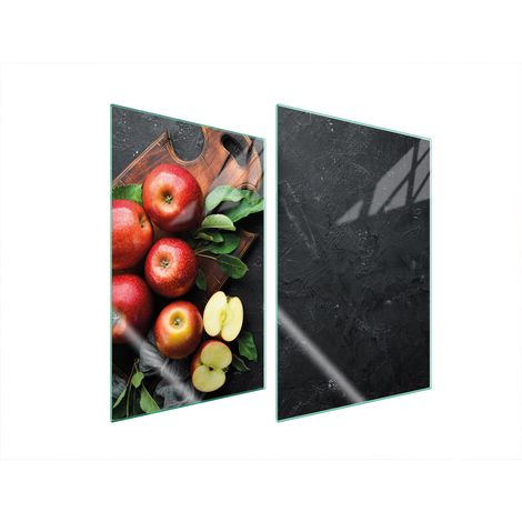 GLASSCHUTZPLATTE FÜR KÜCHE 2x35x52 APPLE (1/5)