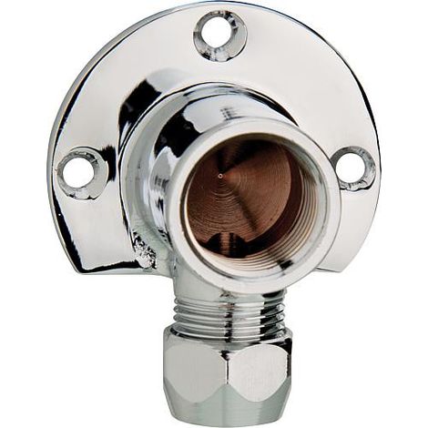 raccord mural chrome 1/2" x 10