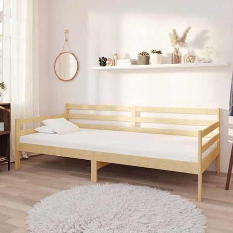 Lit de repos avec matelas-Lit de jour - Canapé-lit 90x200 cm Bois de pin massif 525196 (1/5)