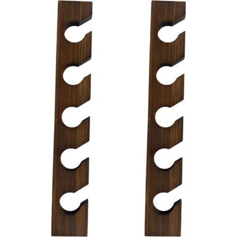 lot 2 Porte-chapeaux présentoir mural vertical pour casquettes, idéal pour la porte d'un placard chambre.Couleur bois de noyer (1/5)