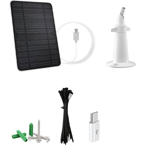 Panneau solaire de batterie 5 W pour appareil d'observation Solution d'énergie durable Design ABS Caméra de sécurité solaire (1/5)