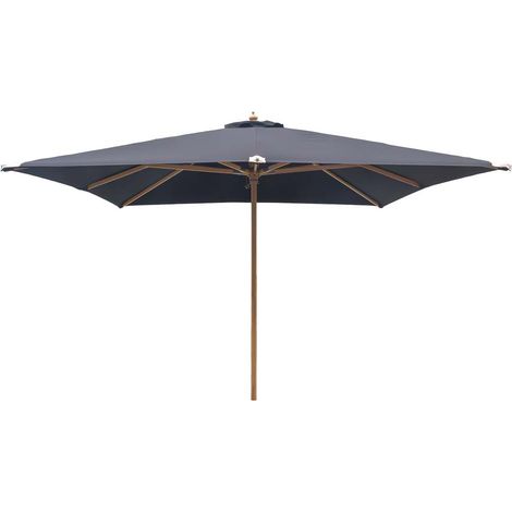 Parasol carré inclinable 3x3m avec toile noire (1/2)