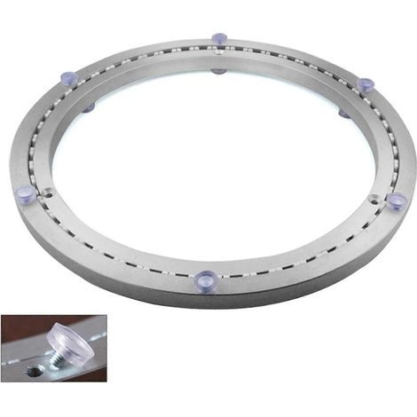 Plateau tournant métallique à roulement à billes, base pivotante ronde, rotation à 360°, roulement à billes à une rangée, pour usage intensif, 45 cm (1/5)
