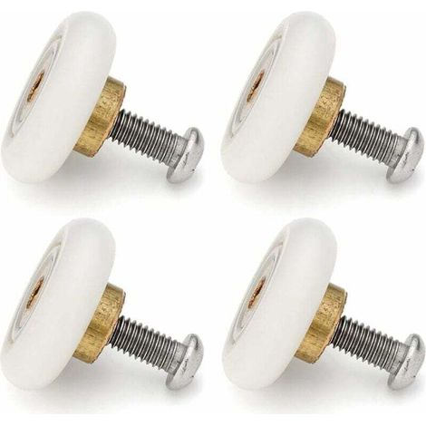 Lot de 4 roulettes de rechange pour portes de douche coulissantes, diamètre 19 mm (1/3)