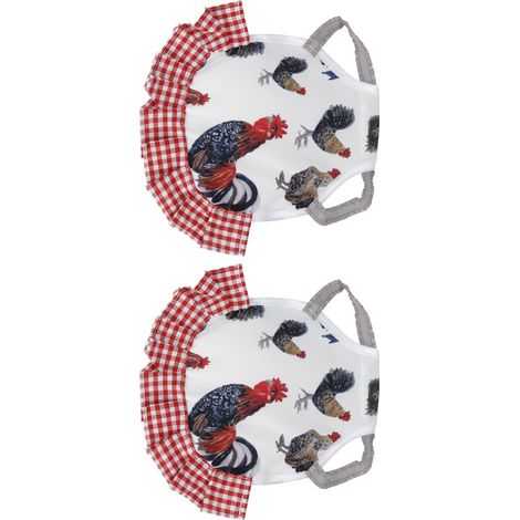 Lot de 2 protections élastiques pour ailes de poule, tablier et plumes - Fournitures pour volailles - Type C (1/5)
