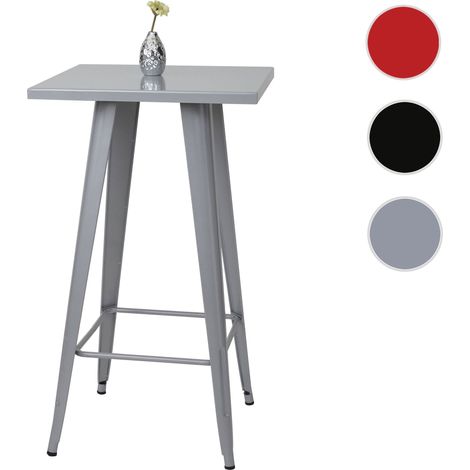 Table haute HWC-A73, métal, design industriel 105x60x60cm - gris