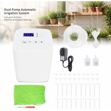Timer di irrigazione automatico Toivize - Doppia pompa - 20 vasi - USB/220V - Giardino (1/4)