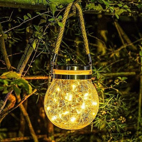 Green Mobility-Lampes solaires imperméables à l'eau pour l'extérieur Lampes LED suspendues en pot de maçon (1/5)