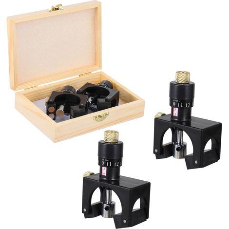 Calibrateur de Raboteuse Réglable 2 Pièces, Positionnement Précis Noir, Plastique et Fer, Réglage de Rabot Plat, Outil D’alignement Planaire Facile à Utiliser (1/5)
