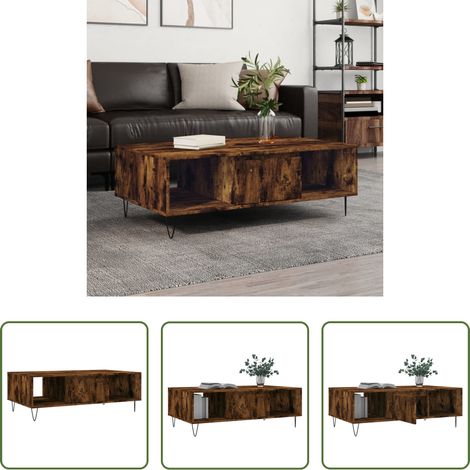 Wohnzimmertisch - Couchtisch Räuchereiche 104x60x35 cm Holzwerkstoff (1/5)