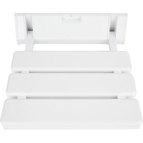 Tablette de douche murale rabattable, siège de bain pliant pour sauna et salle de bain, blanc, usage domestique (1/5)