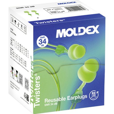 Moldex 644101 Twisters Cord Gehörschutzstöpsel 34 dB mehrweg    1 St.
