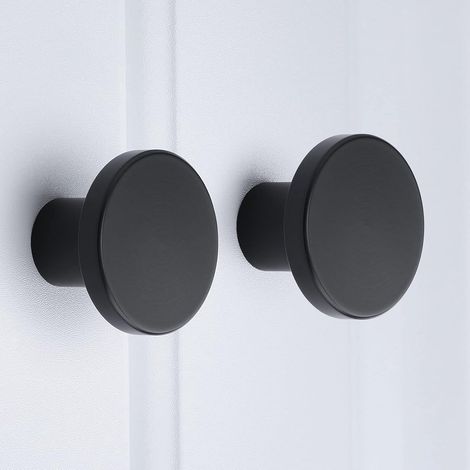 Ensemble de 4 boutons de meubles, bouton de tiroir noir mat, bouton de meuble noir, poignées de cuisine vintage, poignées de meubles noires, bouton de tiroir en acier inoxydable, commode, poignées de (1/5)