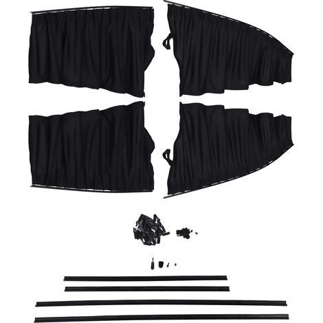 4 stores de pare-soleil latéraux pour Tesla Model Y 2021-2023, rideaux occultants anti-UV, protection de l'intimité, noir (1/5)