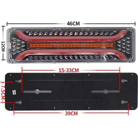 LED-LKW-Anhängerbeleuchtung 24V Multifunktionale Bremsleuchten LED-Anhängerbeleuchtung für Anhänger, LKW, Wohnwagen 2 Stück (1/4)