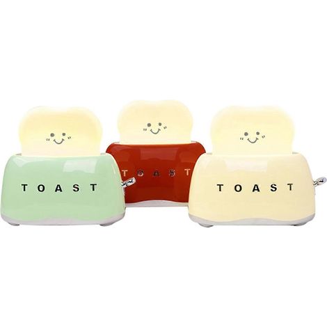 Toast-Lampe Schlafzimmer-Accessoires Ambientelicht Premium-Feeling Dekoration Wiederaufladbares Nachtlicht Druckschalter