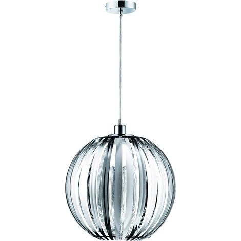 Sospensione da interno Trio Lighting zucca à 40 cm in acrilico cromata 1 x e27 (1/2)
