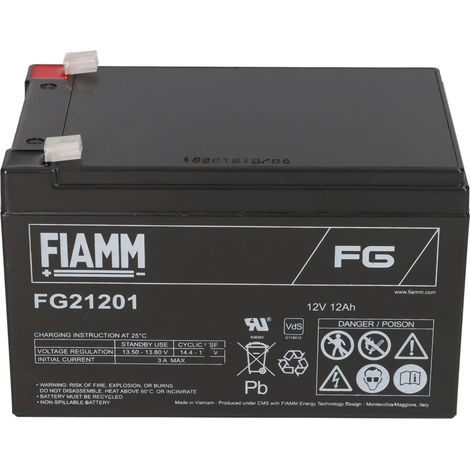 Fiamm Blei-Akku FG21201 Pb 12V / 12Ah Faston 4,8 (1/5)