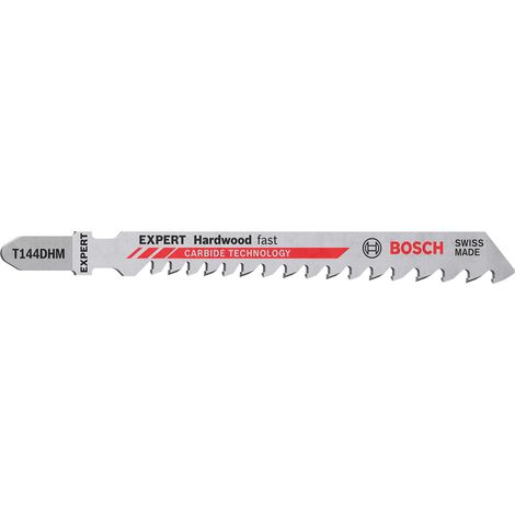 Bosch Professional - 2 lame per seghetto alternativo Expert 'Hardwood Fast' T 144 DHM (per legno duro, composito WPC, lunghezza 100 mm, accessori per seghetto alternativo) (1/5)