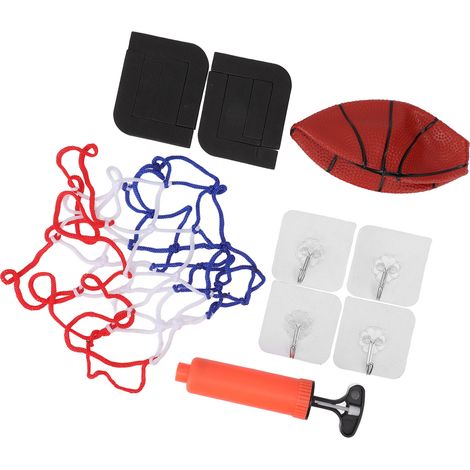 Mini-Basketballkorb für den Innenbereich, transparent, kein Bohren erforderlich, zur Wandmontage, aus PVC, für Kinder, schwarz und gelb. (1/5)