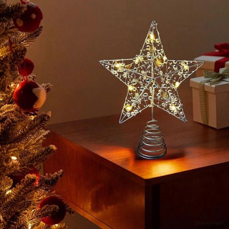 Karymi Weihnachtsdekorationen: Baumsterne, schmiedeeiserne Ornamente, Kerzen – Bis zu 70 % reduziert. Passend für traditionelle Weihnachtsbäume. [NX] (1/5)