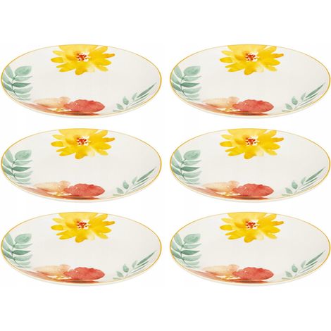 Secret de Gourmet MARGAUX Platos Amarillo Rojo 19 cm