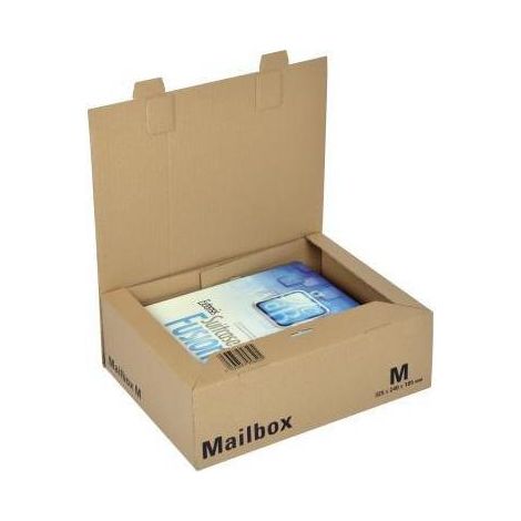 Versandkarton ® Mailbox M Innenmaße: 32,5 x 10,5 x 24 cm (B x H x T) Außenmaße: 33 x 11 x 25,3 cm (B x H x T) Wellpappe 1-wellig braun (1/4)