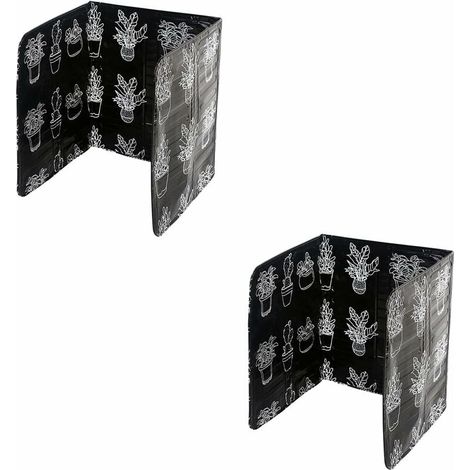Cuisine Plaque Protection Pliable Aluminium Protection anti-éclaboussures pliable Plaque Anti-projections Cuisson Pliable pour Cuisine Plaque Cuisson Protection d'écran Anti-éclaboussures 2pièces noir (1/5)