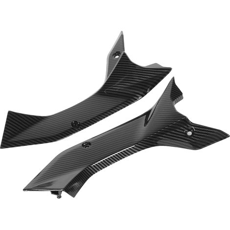 Cache latéral de conduit d'air style fibre de carbone, pièce de carénage compatible avec Yamaha YZF R6 2017-2020 (1/5)