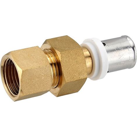Pressfitting-Verschraubung 16 x 2,0 mm - 1/2 Zoll Innengewinde flachdichtend für MV-Rohr (1/2)
