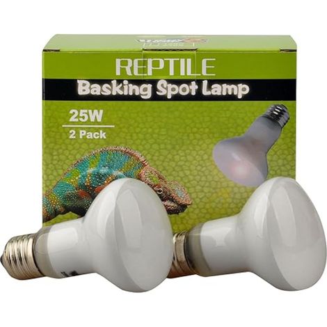 Ampoule Chauffante pour Reptiles R63 E27 25W - Lampe Basking Spot UVA pour Terrarium, Tortue, Lézard (Lot de 2) (1/5)