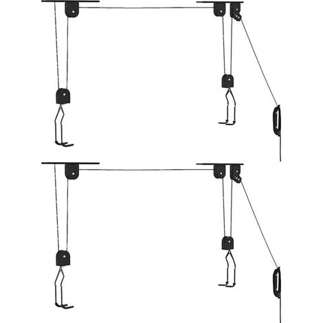 Supports pour vélos (avec fixation au plafond), 2 unités, 20 kg chacune