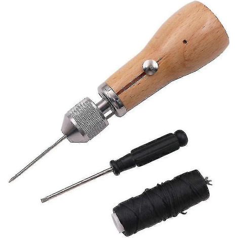 Enfile-machine à coudre, kit de couture du cuir comprenant aiguille et fil ciré - DF (1/5)