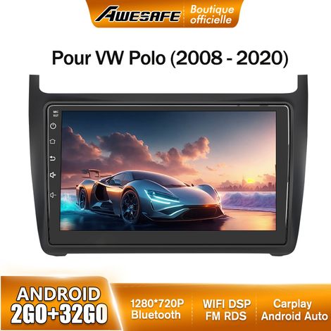 AWESAFE Autoradio Android 13 2Go+32Go pour VW Polo (2008-2020) 9'' Écran Tactile avec Carplay GPS Bluetooth Android Auto RDS WiFi (1/5)
