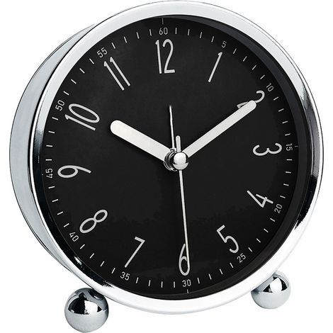 Réveil sans tic-tac, horloge de chevet silencieuse de 4'' pour dormeurs lourds Horloge analogique à piles avec design moderne Horloge de table à grand écran pour salon Salle d'étude Bureau (1/3)