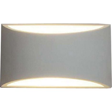 Appliques Murales Interieur,Blanc Lampe Murale LED 7W Blanc Chaud Moderne Applique Murale en Plâtre pour Chambre Maison Couloir Salon (G9 LED ampoule Inclure) [Classe énergétique A+] (1/5)