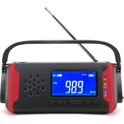 Radio FM portable multifonctionnelle avec dynamo solaire, une nouveauté pour une utilisation en extérieur. (1/5)