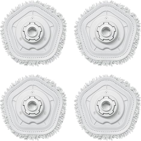 Applicable Lot de 4 têtes de rechange pour Xiaomi Dreame W10/W10 Pro, robot de nettoyage Dreame W10/W10 Pro, serpillère de rechange, haute absorption de l'eau et de la saleté, pour tous les types de s