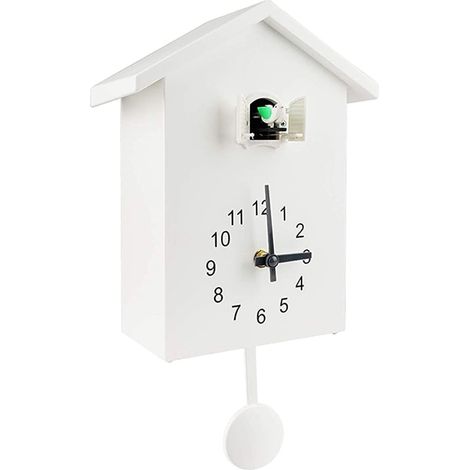 1 Horloge à coucou, Design nordique, Mécanisme d'oiseau, Affichage clair, Intérieur moderne (1/5)