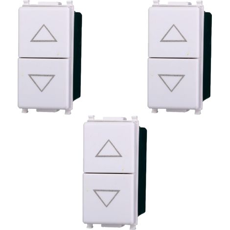 gloca Set 3 Pulsanti Doppi Interblocco Saliscendi Compatibili Matix (1/4)