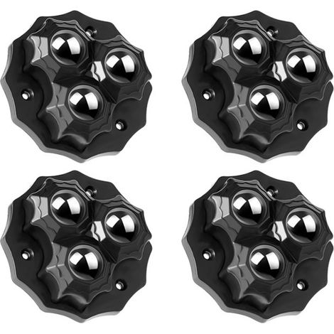 Roulettes Autocollantes Pour Meubles - Roulettes Pivotantes 360° En Acier Inoxydable Et Matière Résistante - Pour Table Basse Mobile Chaise Pivotante Table De Cuisine - Lot De 4 (1/5)