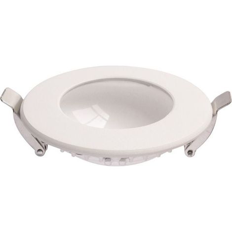Downlight LED Empotrable Redondo 15W Regulable, LED Oculto, Aro Blanco y Cristal Transparente