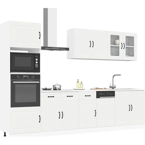 7-tlg. Küchenschrank-Set Kalmar Weiß Holzwerkstoff