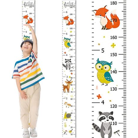 Medidor de altura infantil, guía de altura desmontable para montaje en pared, lona, 200x20 cm, decoración de dormitorio.