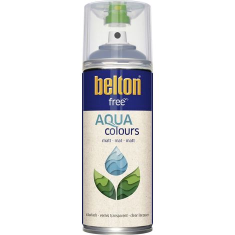 belton free Lackspray AQUAcolours 400 ml Klarlack matt Sprühlacke (1/2)